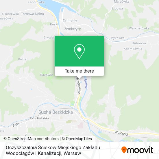 Oczyszczalnia Ścieków Miejskiego Zakładu Wodociągów i Kanalizacji map