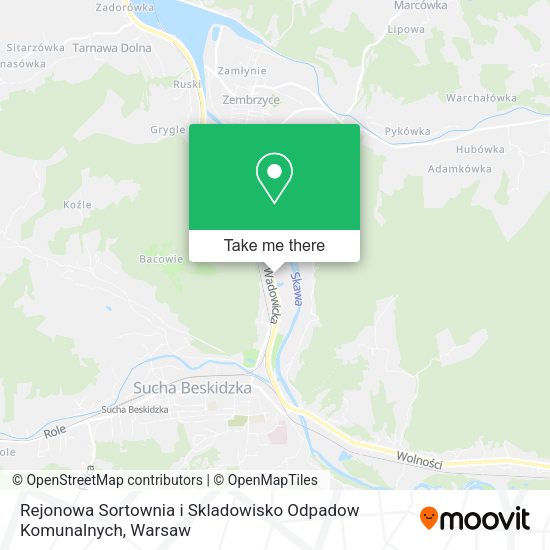 Rejonowa Sortownia i Skladowisko Odpadow Komunalnych map