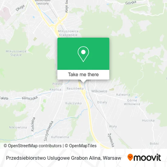 Карта Przedsiebiorstwo Uslugowe Grabon Alina