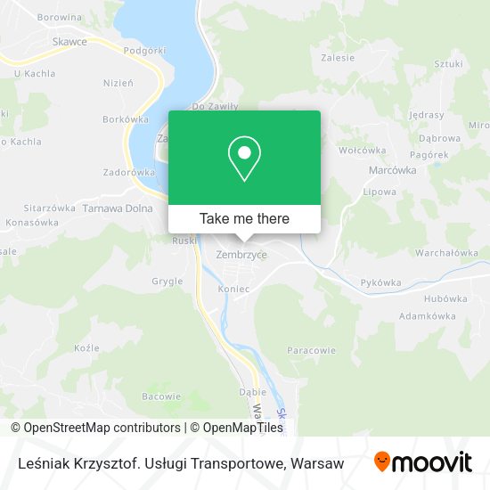 Leśniak Krzysztof. Usługi Transportowe map