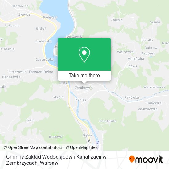 Gminny Zakład Wodociągów i Kanalizacji w Zembrzycach map