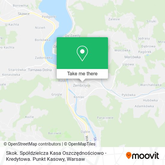 Skok. Spółdzielcza Kasa Oszczędnościowo - Kredytowa. Punkt Kasowy map