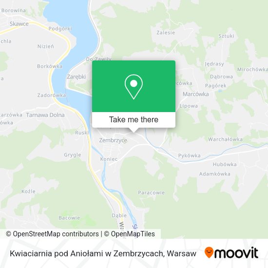 Kwiaciarnia pod Aniołami w Zembrzycach map