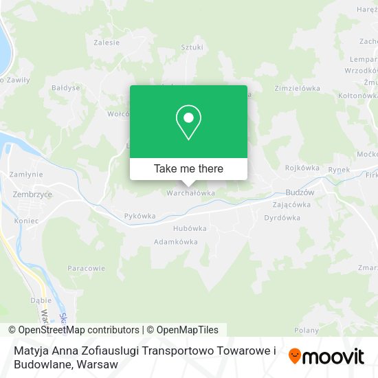 Matyja Anna Zofiauslugi Transportowo Towarowe i Budowlane map