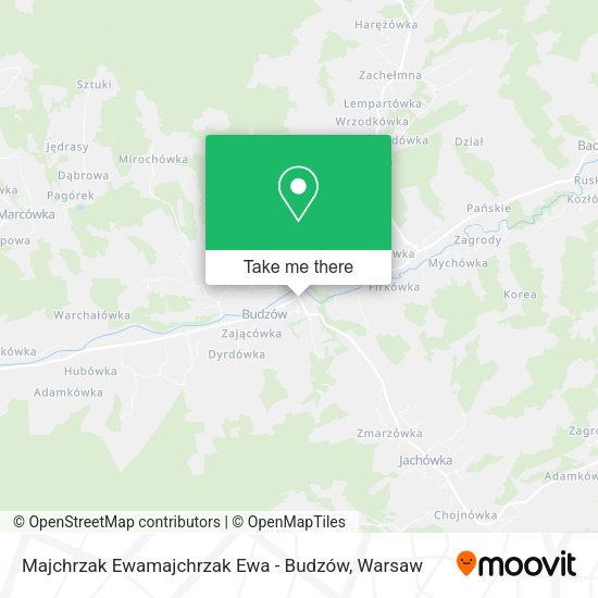 Карта Majchrzak Ewamajchrzak Ewa - Budzów