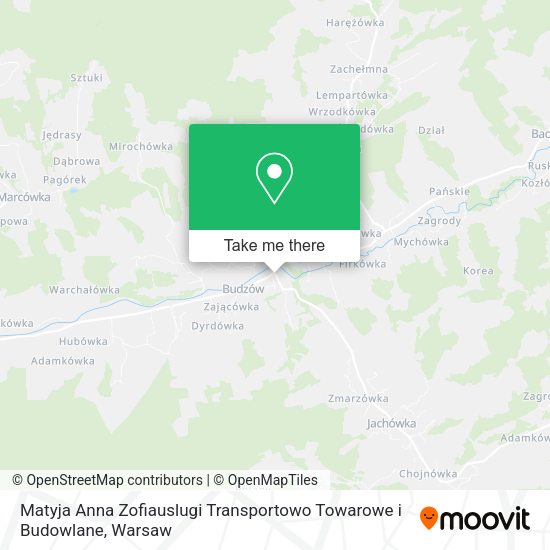 Matyja Anna Zofiauslugi Transportowo Towarowe i Budowlane map