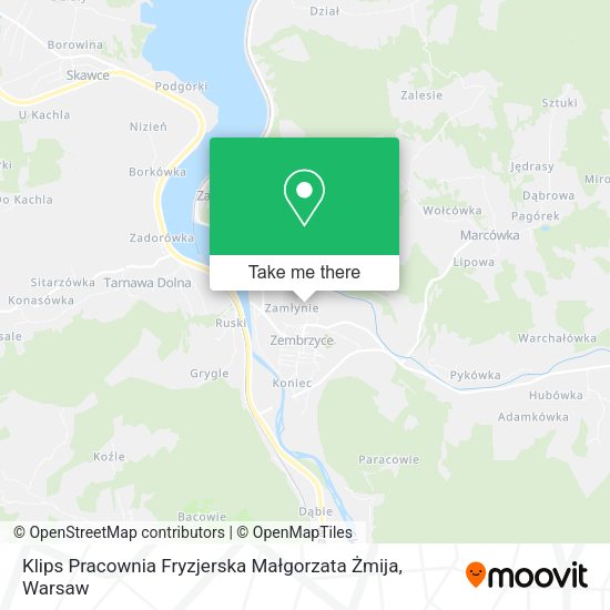 Klips Pracownia Fryzjerska Małgorzata Żmija map