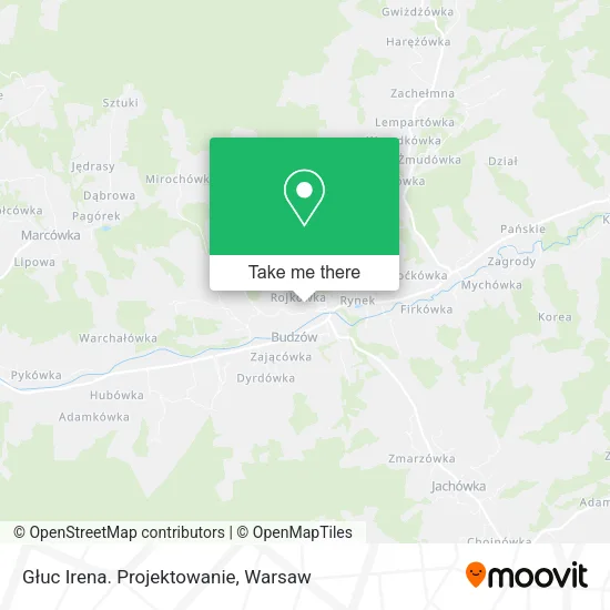 Карта Głuc Irena. Projektowanie
