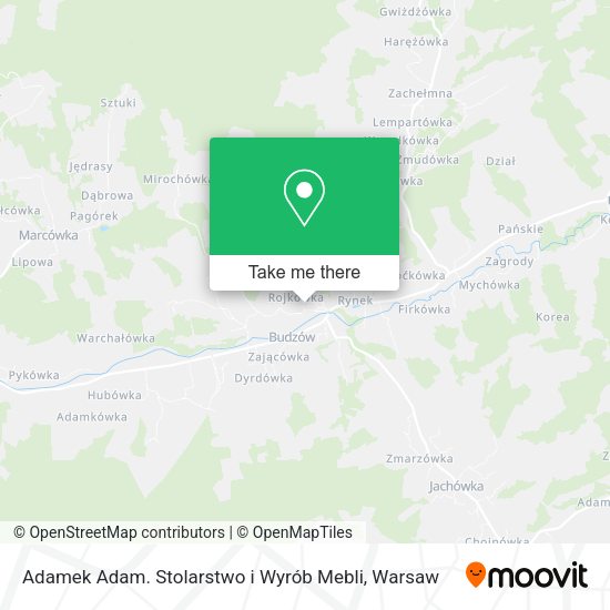 Adamek Adam. Stolarstwo i Wyrób Mebli map