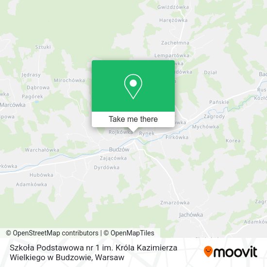 Szkoła Podstawowa nr 1 im. Króla Kazimierza Wielkiego w Budzowie map