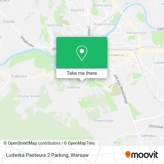 Ludwika Pasteura 2 Parking map