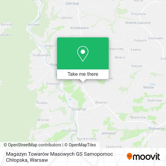 Magazyn Towarów Masowych GS Samopomoc Chłopska map