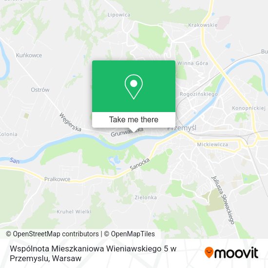 Wspólnota Mieszkaniowa Wieniawskiego 5 w Przemyslu map