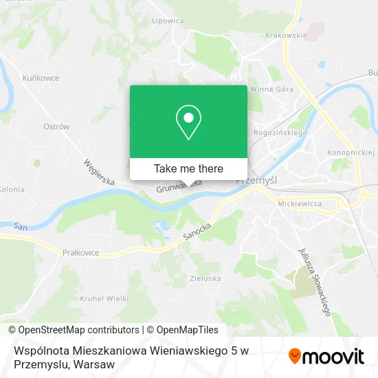 Карта Wspólnota Mieszkaniowa Wieniawskiego 5 w Przemyslu