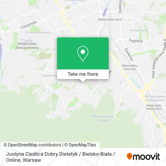 Justyna Cieślica Dobry Dietetyk / Bielsko-Biała / Online map