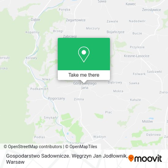 Gospodarstwo Sadownicze. Węgrzyn Jan Jodłownik map