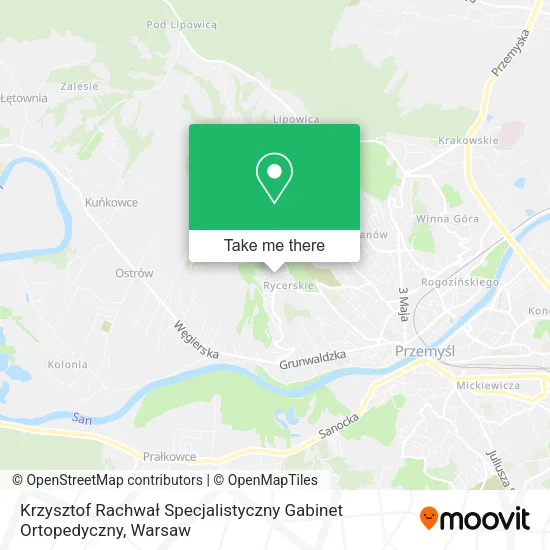 Карта Krzysztof Rachwał Specjalistyczny Gabinet Ortopedyczny