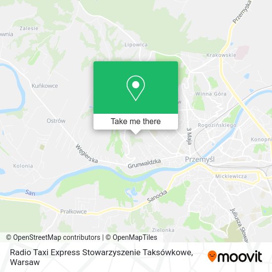 Radio Taxi Express Stowarzyszenie Taksówkowe map