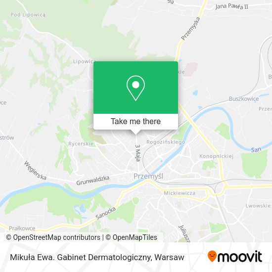 Mikuła Ewa. Gabinet Dermatologiczny map