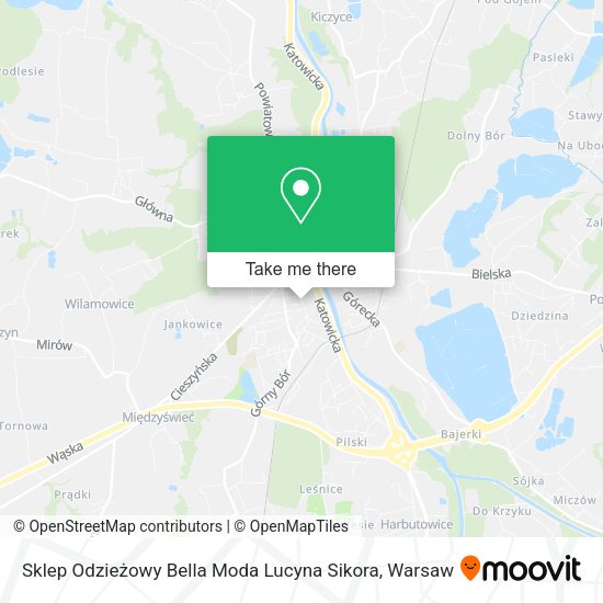 Sklep Odzieżowy Bella Moda Lucyna Sikora map