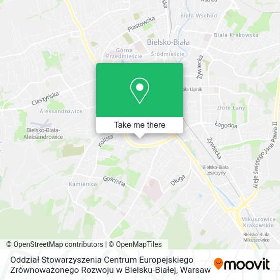 Oddział Stowarzyszenia Centrum Europejskiego Zrównoważonego Rozwoju w Bielsku-Białej map