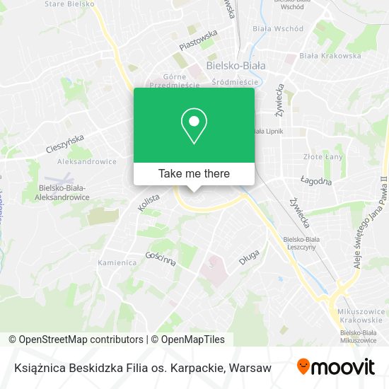 Książnica Beskidzka Filia os. Karpackie map