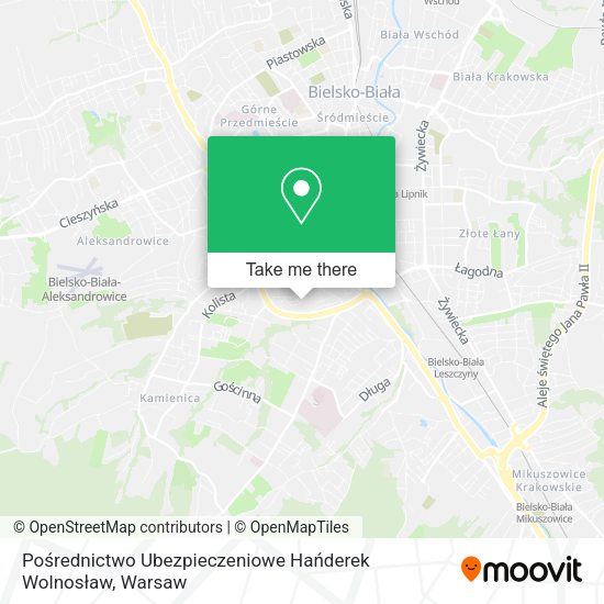 Pośrednictwo Ubezpieczeniowe Hańderek Wolnosław map