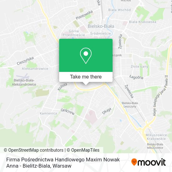 Firma Pośrednictwa Handlowego Maxim Nowak Anna - Bielitz-Biala map