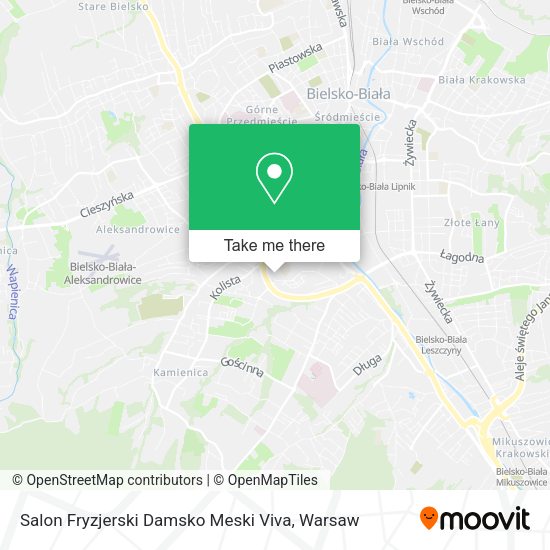 Salon Fryzjerski Damsko Meski Viva map