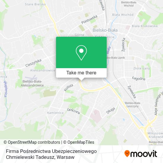 Firma Pośrednictwa Ubezpieczeniowego Chmielewski Tadeusz map