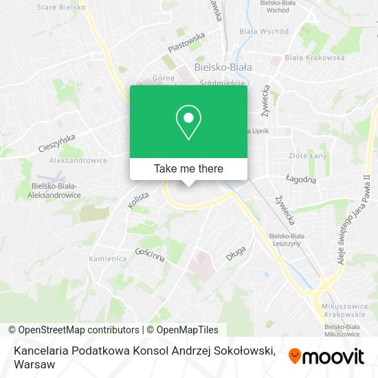 Kancelaria Podatkowa Konsol Andrzej Sokołowski map