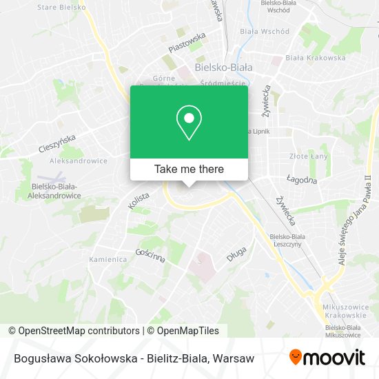 Bogusława Sokołowska - Bielitz-Biala map