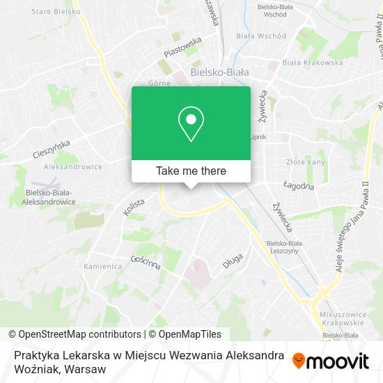 Praktyka Lekarska w Miejscu Wezwania Aleksandra Woźniak map