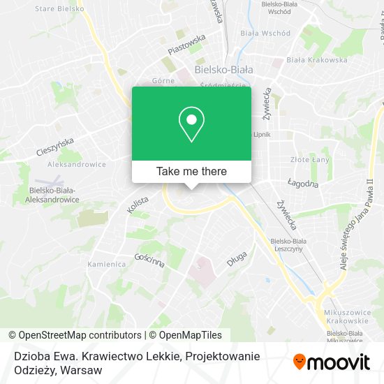 Dzioba Ewa. Krawiectwo Lekkie, Projektowanie Odzieży map