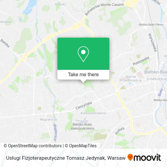 Usługi Fizjoterapeutyczne Tomasz Jedynak map