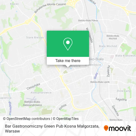 Карта Bar Gastronomiczny Green Pub Kosna Małgorzata