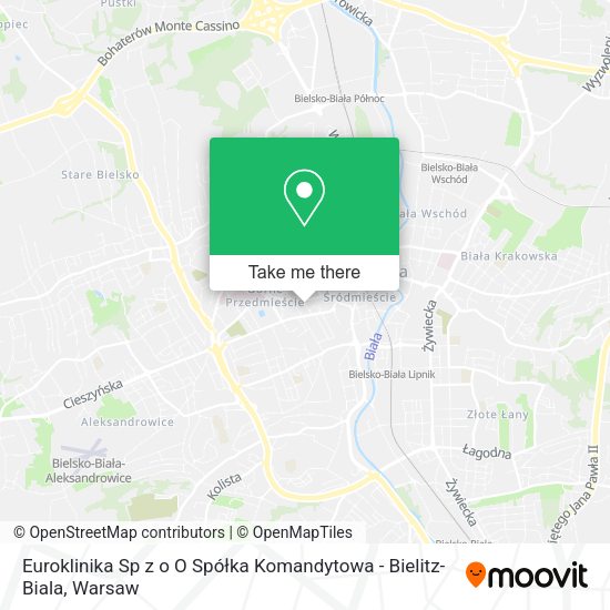 Euroklinika Sp z o O Spółka Komandytowa - Bielitz-Biala map