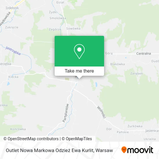 Карта Outlet Nowa Markowa Odzież Ewa Kurlit