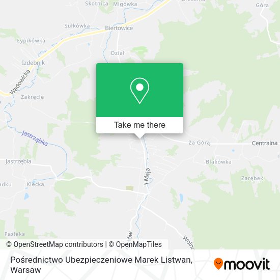 Pośrednictwo Ubezpieczeniowe Marek Listwan map