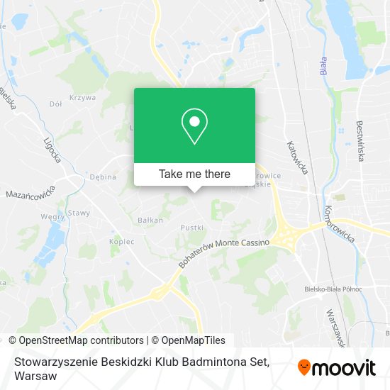 Карта Stowarzyszenie Beskidzki Klub Badmintona Set