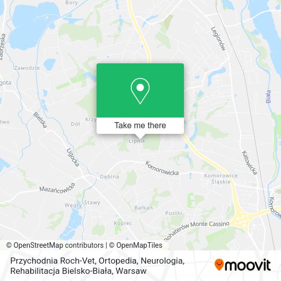 Przychodnia Roch-Vet, Ortopedia, Neurologia, Rehabilitacja Bielsko-Biała map