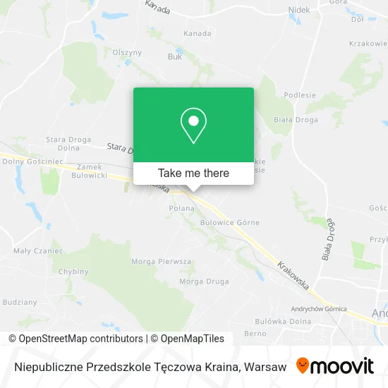 Карта Niepubliczne Przedszkole Tęczowa Kraina