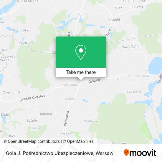 Gola J. Pośrednictwo Ubezpieczeniowe map