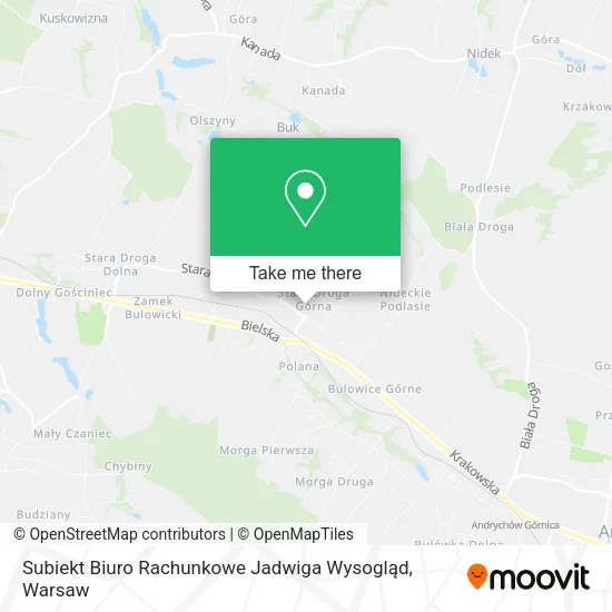 Карта Subiekt Biuro Rachunkowe Jadwiga Wysogląd