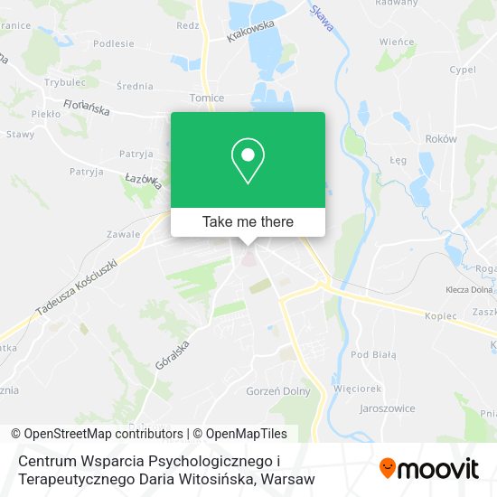 Centrum Wsparcia Psychologicznego i Terapeutycznego Daria Witosińska map