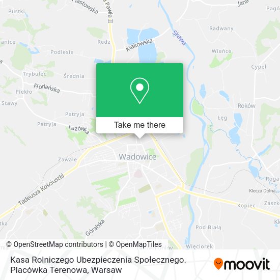 Kasa Rolniczego Ubezpieczenia Społecznego. Placówka Terenowa map