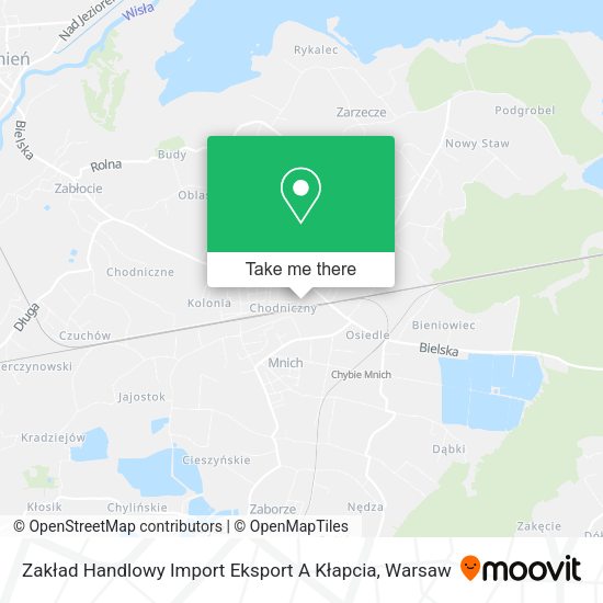 Zakład Handlowy Import Eksport A Kłapcia map