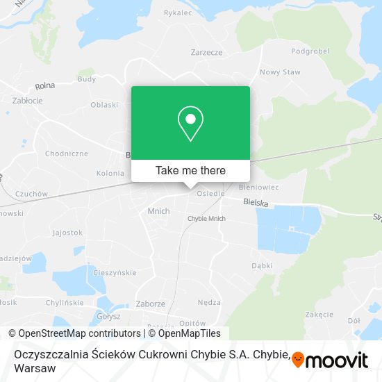 Oczyszczalnia Ścieków Cukrowni Chybie S.A. Chybie map