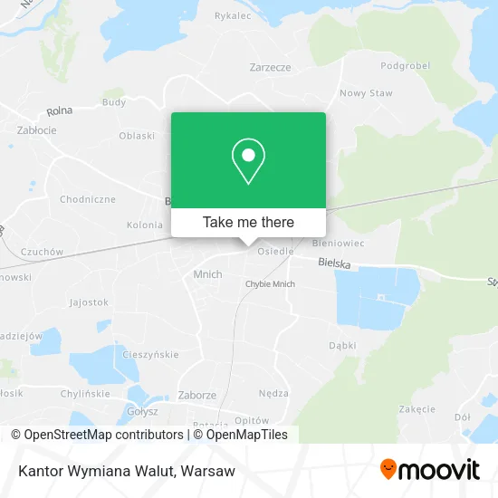 Карта Kantor Wymiana Walut