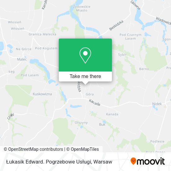 Łukasik Edward. Pogrzebowe Usługi map